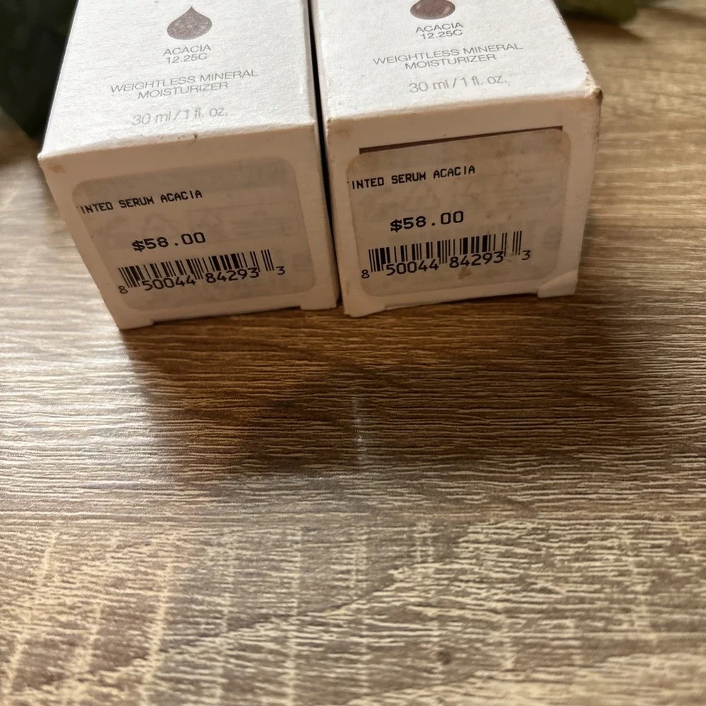 LOT OF 2 Ogee Hydraganics Complexion Perfecting Tinted Serum ACACIA 12.25C